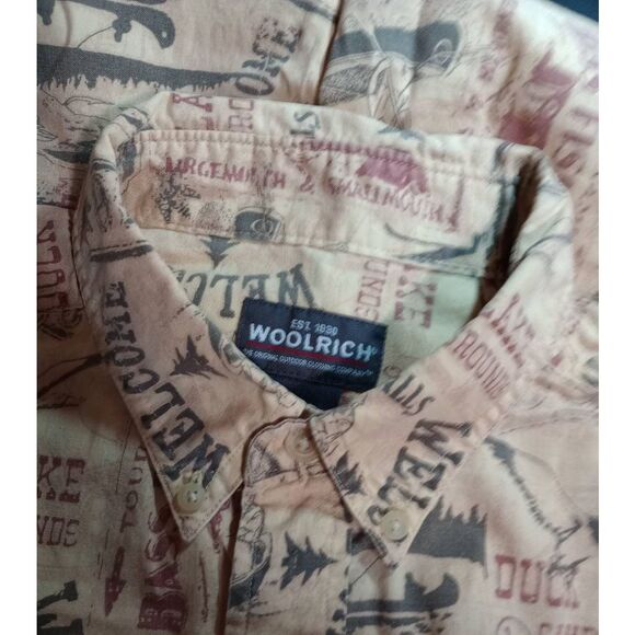 Woolrich Shirt Men's Large Button Front Short Sleeve Niagara Falls‎ Duck Lake - Picture 5 of 7